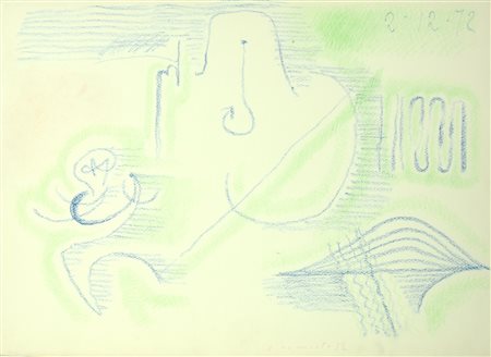 Eugenio Tomiolo DISEGNO pastelli, cm 50x70 eseguita nel 1972