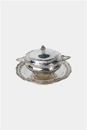 ZUPPIERA IN ARGENTO CON PIATTO