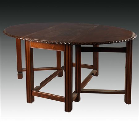 TAVOLO<BR>Tavolo inglese in mogano