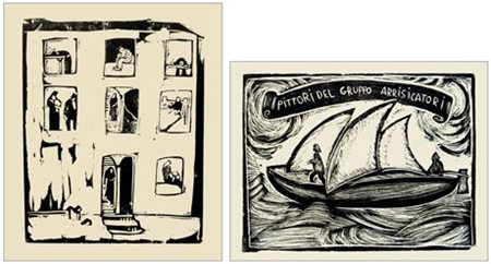 LORENZO VIANI + IGNOTO Lotto composto da 2 opere: LORENZO VIANI (Viareggio...