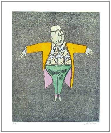 MINO MACCARI Siena 1898 - Roma 1989 Senza titolo, 1970-1975 Linoleum grafia a...