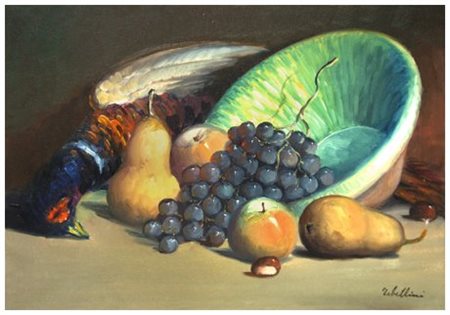 GIACOMO TABELLINI Livorno 1907 - Livorno 1987 Senza titolo Olio su tela 35 x...