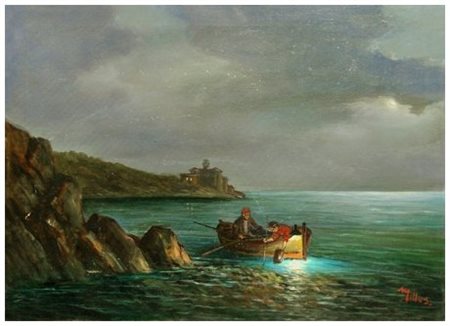 MILLUS (Mauro Illusi) Livorno 1925 - Livorno 1992 Senza titolo Olio su tela...