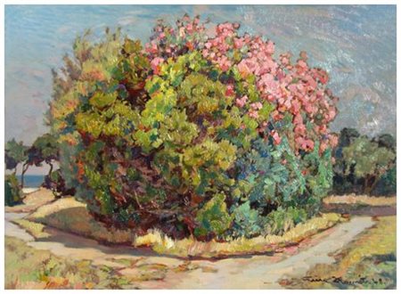 GINO ROMITI Livorno 1881 - Livorno 1967 Senza titolo, 1948 Olio su tavola...