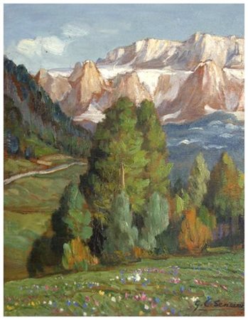 GINO CARLO SENSANI San Casciano dei Bagni 1888 - Roma 1947 Senza titolo Olio...