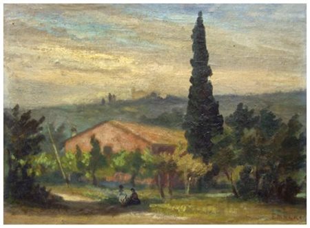 FAUSTO MAGNI Firenze 1906 - Firenze 1985 Senza titolo Olio su tela incollata...