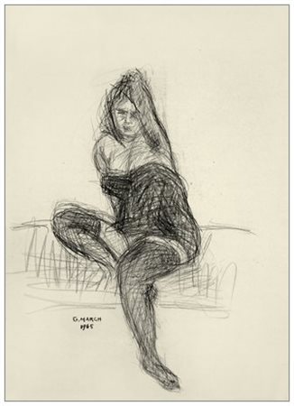 GIOVANNI MARCH Tunisi 1894 - Livorno 1974 Senza titolo, 1965 Pastello su...