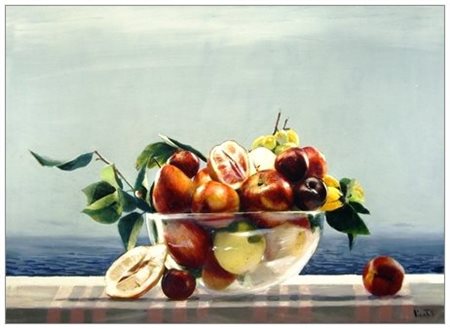 BENIAMINO CICCOTELLI Tollo negli Abruzzi 1937 Frutta e mare, 2005 Olio su...