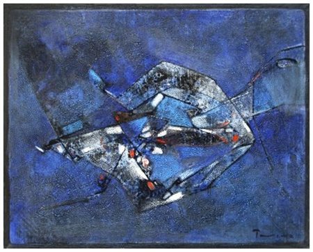 SALVATORE PROVINO Bagheria 1943 Capo Zafferano, 1992 Pittura e t.m. su tela...