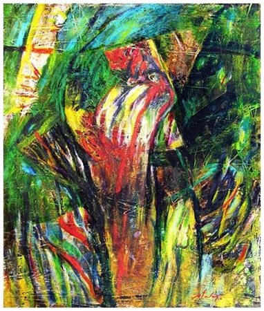 GIANNI DOVA Roma 1925 – Pisa 1991 Figura ambigua, 1980 ca. Olio su tela 60 x...