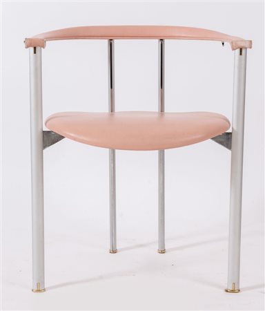 ANTONIO CITTERIO Sedia con struttura in metallo e seduta in pelle modello...