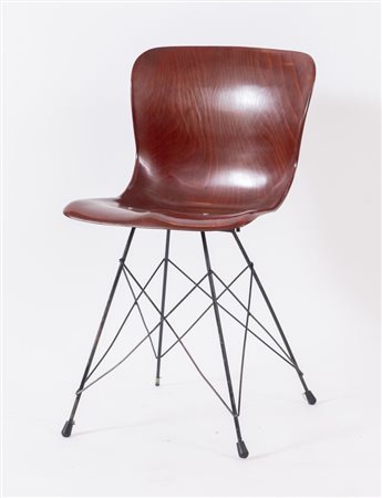 PAGHOLZ Sedia in legno di faggio e metallo. Marchio originale. Prod. Phagolz,...