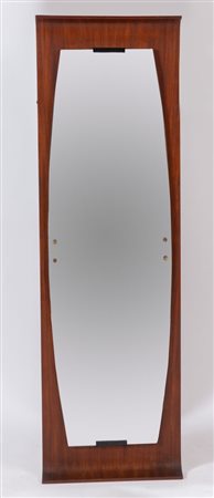 STILCASA Specchio da parete in teak curvato e dettagli in ottone. Marchio...