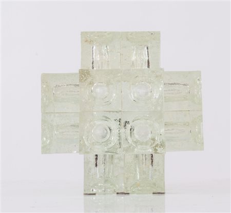 ALBANO POLI Lampada in vetro soffiato. Lievi difetti. Prod. Poliarte, Italia,...