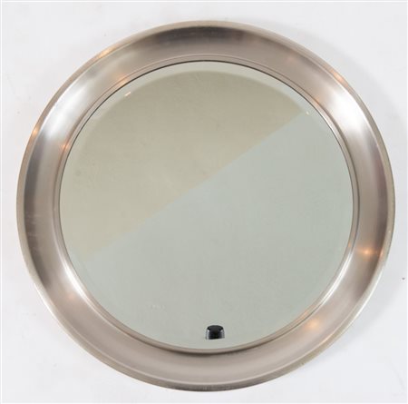 SERGIO MAZZA Specchio da parete in metallo. Prod. Artemide, Italia, 1970 ca....