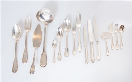 FABBRICA ARGENTERIA CLEMENTI, Bologna, XX secolo. Servizio di posate in...