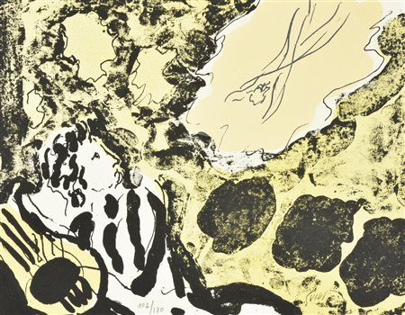 Virgilio Guidi LE GEORGICHE litografia su carta, cm 23x30; es. 102/120 firma