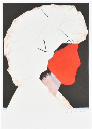 Arturo Carmassi PERSONAGGIO DELL'IMMAGINARIO N. 14 litografia su carta...