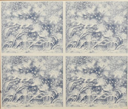 Luther Blisset FIGURE ANGELICHE serigrafia su carta, cm 54x63,5; firma, data...