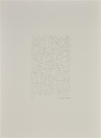 Arturo Carmassi SENZA TITOLO acquaforte, mm 228x195, su foglio cm 69,5x51;...