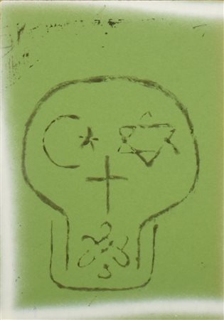 Claudio Ronaldo PRIVATE RELIGIONI incisione su carta, cm 29,5x21 sul retro:...