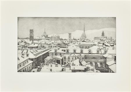 Federica Galli FIOCA' N SITA incisione su carta, battuta cm 28x50, foglio cm...