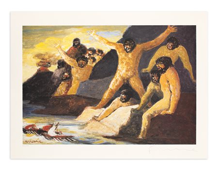 SALVATORE FIUME (1915-1997) - Enea fugge dai ciclopi