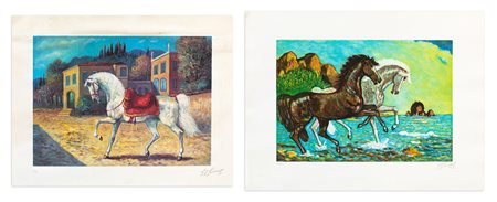 GIOVAN FRANCESCO GONZAGA (1921-2007) - Lotto unico composto da 2 opere grafiche