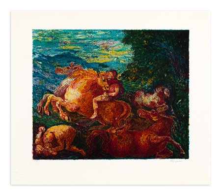 ALIGI SASSU (1912-2000) - Battaglia mitologica