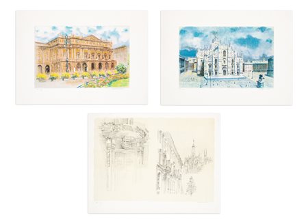 NATALE ADDAMIANO (1943) - Lotto unico composto da 3 opere grafiche