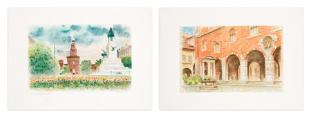 NATALE ADDAMIANO (1943) - Lotto unico composto da 2 opere grafiche