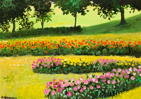 ARTURO VERGAGNI (1925) - Senza Titolo (Primavera fiorita)