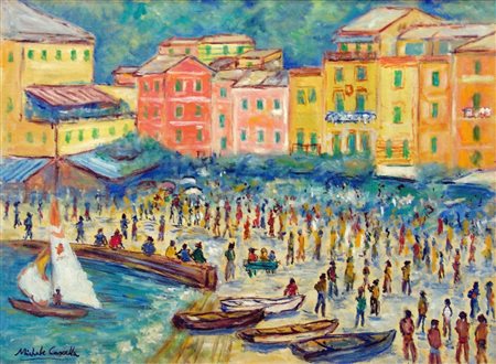 MICHELE CASCELLA, Domenica a Portofino, c. 1975