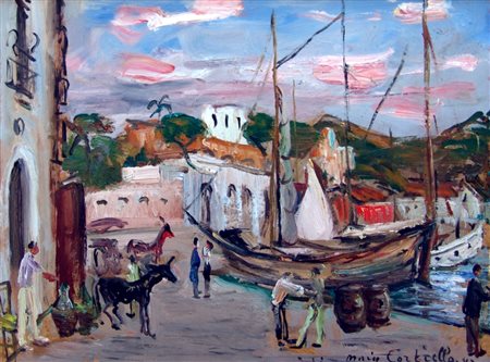 MARIO CORTIELLO, Mattino a Porto d'Ischia, 1942