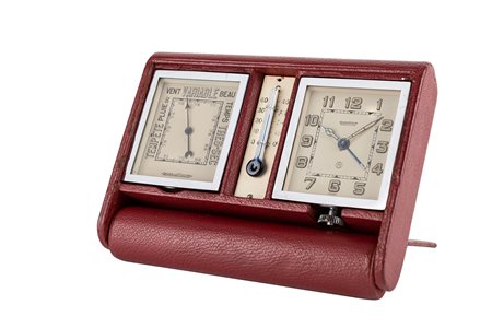 Jaeger-LeCoultre - Jaeger-LeCoultre travel clock with alarm, thermometer and barometer, ‘50s