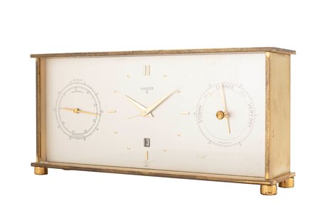 Luxor - Luxor desk clock with alarm, date, thermometer and barometer, ‘60s