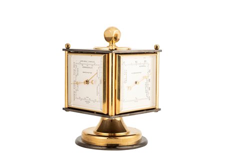 Bucherer - Bucherer desk clock with thermometer, hygrometer and barometer, ‘60s