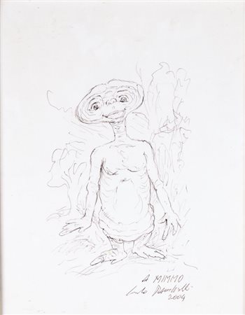Carlo Rambaldi
Vigarano Mainarda 1925 – Lamezia Terme 2012: Disegno di E.T. con dedica