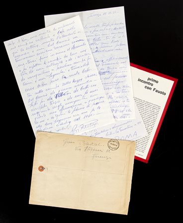 BARTALI, Gino (Ponte a Ema, 18 luglio 1914 – Firenze, 5 maggio 2000): Lettera autografa