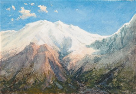 CARLO PIZZI (1842-1908) - Senza Titolo (Monte Rosa)