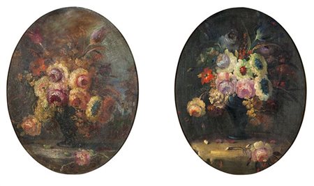 VEZZONI PALMIRO 1908-1997 "Vaso di fiori" "Vaso di fiori" 50x40 (entrambi)...