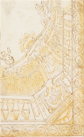 ANSALDO GIOVANNI ANDREA (ambito di) 1584-1638 "Studio per soffitto" 20x19...