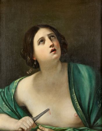 PITTORE DEL '900 "Santa" 73x58 olio su tela