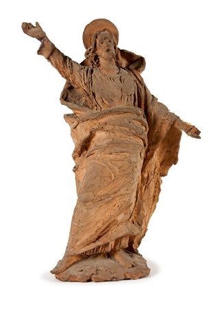 AUDAGNA VIRGILIO Torino 1903 - 1995 "Cristo" H. cm 36, scultura in terracotta...