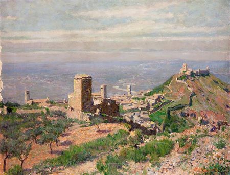 MONTEZEMOLO GUIDO Mondovì (CN) 1878 - 1941 Torino "Veduta nel Saluzzese"...