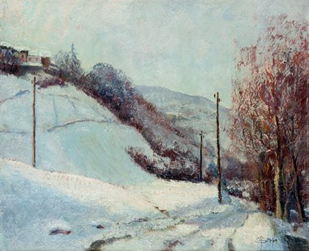 SUPPO ALFREDO Biella 1886 - 1973 Torino "Prima neve - Strada del Cartman,...