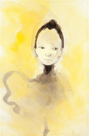 COLOMBOTTO ROSSO ENRICO Torino 1925- Casale 2013 "Figura in giallo" 45x30...