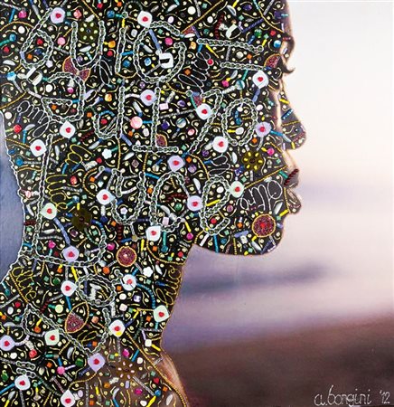 BONGINI ALBERTO Torino 1956 "La luce oltre il buio" 2012 100x100 stampa su...