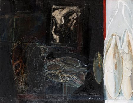 SOFFIANTINO GIACOMO Torino 1929 - 2013 "L'ombra della mano" anni '90 40x50...