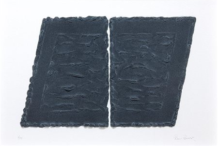 PINELLI PINO Catania 1938 "Pittura grigia" 2006 60x85 serigrafia materica,...